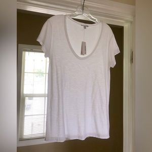 STANDARD James Perse white T shirt with short sleeves